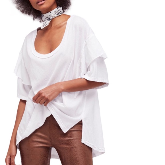 Free People Tops - FREE PEOPLE Abracadabra Ruffle Tee NWT
